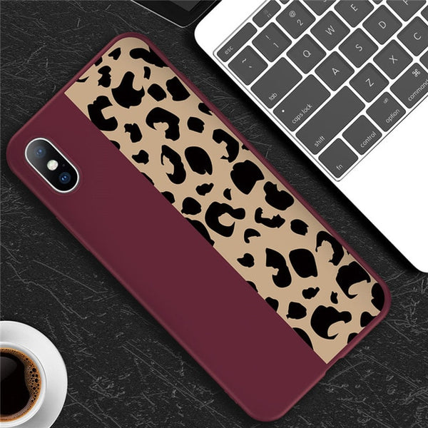 Leopard Print Colorful Soft case For iPhone