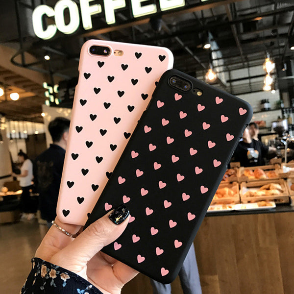 Cute Cartoon Love Heart Ultra Thin Hard Case For iPhone