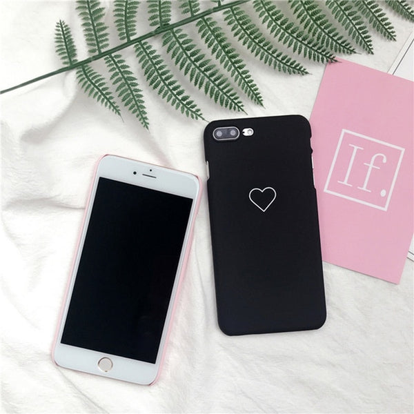 Cute Cartoon Love Heart Ultra Thin Hard Case For iPhone