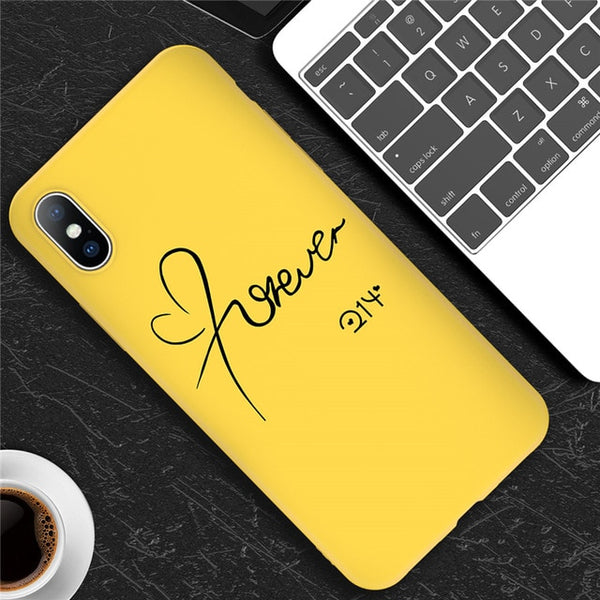 Cute Cartoon Love Heart Soft case For iPhone