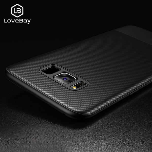 Luxury Carbon Fiber Soft Phone Case For Samsung