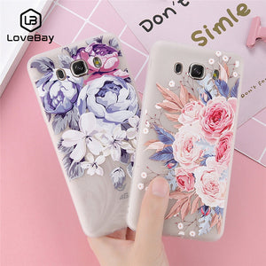 3D Soft Relief Flower Floral Silicone Phone Cover For Samsung