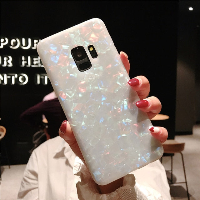 Glitter Dream Shell Pattern Case For Samsung