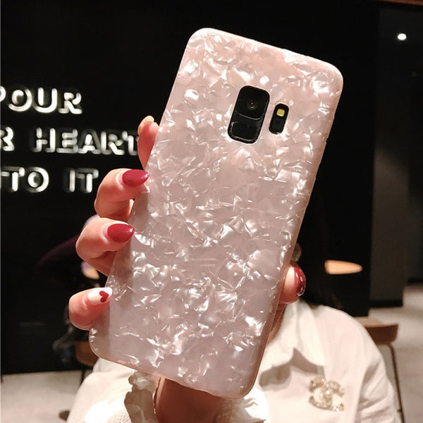 Glitter Dream Shell Pattern Case For Samsung