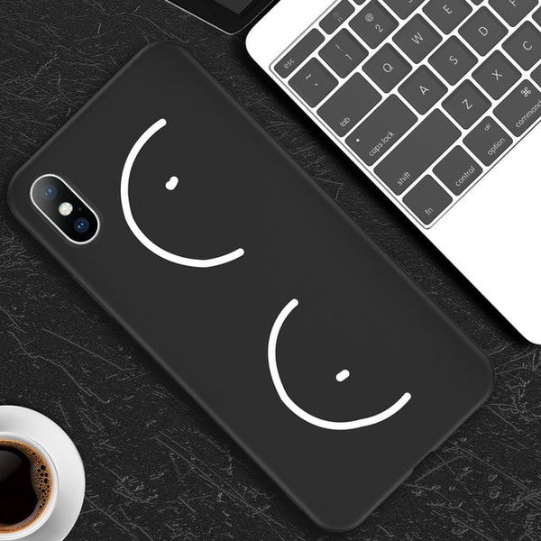 Abstract Art Lover Face Soft Case For iPhone