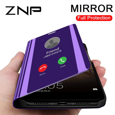 Smart Mirror Flip Stand Phone Case For Samsung
