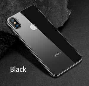 Luxury Case For iPhone - Ultra Thin Crystal Rubber Plating TPU Back Case Cover