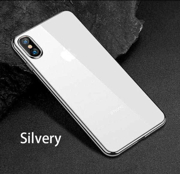 Luxury Case For iPhone - Ultra Thin Crystal Rubber Plating TPU Back Case Cover