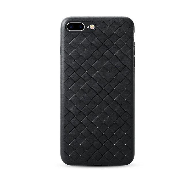 Luxury Super Soft Phone Case For iPhone Max Grid Cases